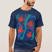 Rote Fische, Meerwassertiere Unterwasser Art T-Shirt (Vorderseite)