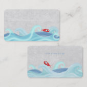 Rote Fische Surfwellen Visitenkarte (Vorne/Hinten)