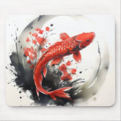 Rote Fischfarben Mousepad (Vorne)