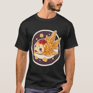 Rote Fischförmige Taiyaki T-Shirt