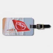 Rote Flagge am Strand — Florida Gepäckanhänger (Vorderseite horizontal)