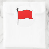 Rote Flagge: Aufkleber (groß) (Tasche)