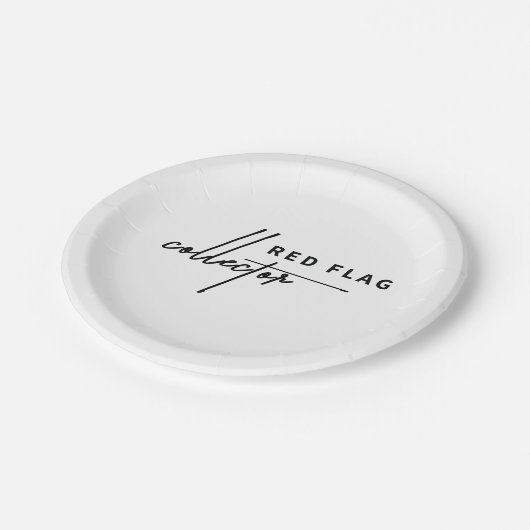 Rote Flagge - Feiern der Zeichen Pappteller (Schrägansicht)