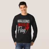 Rote Flagge Funny Meme Joke Red Flags Red Fla T-Shirt (Vorne ganz)
