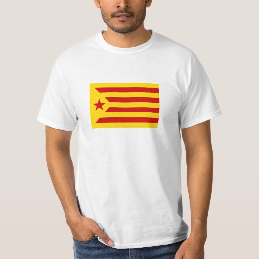 Rote Flagge Kataloniens T-Shirt (Vorderseite)