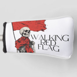 Rote Flagge Skeleton | Edgy Minimalistisch Spaß Golf Headcover