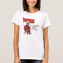 Rote Flagge Skeleton | Edgy Minimalistisch Spaß T-Shirt
