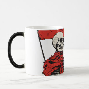 Rote Flagge Skeleton   Edgy Minimalistisch Spaß Verwandlungstasse