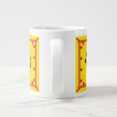 Rote Flagge von Schottland Jumbo-Tasse (Rückseite)