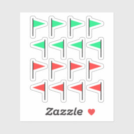 rote Flaggen - grüne Flags Aufkleber