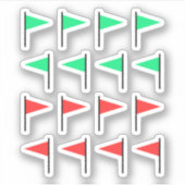 rote Flaggen - grüne Flags Aufkleber (Vorderseite)