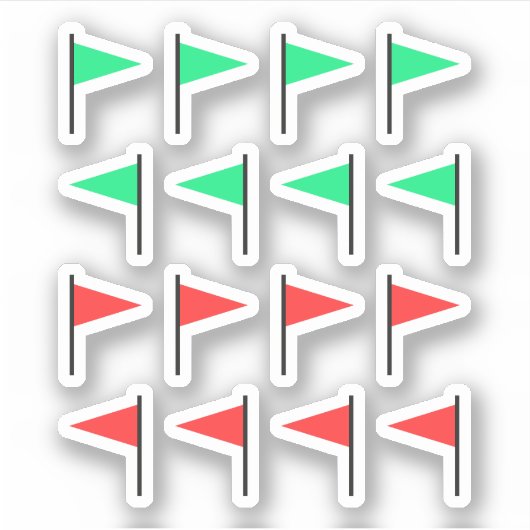 rote Flaggen - grüne Flags Aufkleber (Vorderseite)