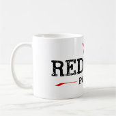 Rote Flaggen-Poesie-Tasse Kaffeetasse (Links)