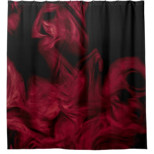 Rote Flamme Duschvorhang (Vorderseite)