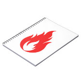 Rote Flamme Notizblock (Linke Seite)