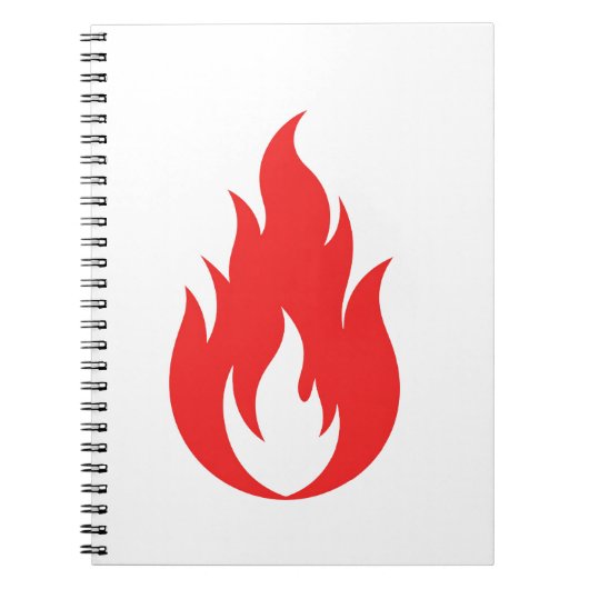 Rote Flamme Notizblock (Vorderseite)