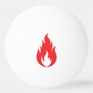 Rote Flamme Tischtennisball