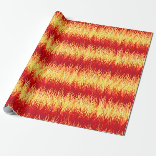 Rote Flammen Geschenkpapier (Ungerollt)