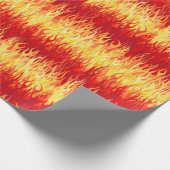 Rote Flammen Geschenkpapier (Ecke)