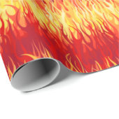Rote Flammen Geschenkpapier (Rolleneckpunkt)