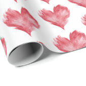 Rote Flammen-Herzen-Junggesellinnenabschied Geschenkpapier (Rolleneckpunkt)