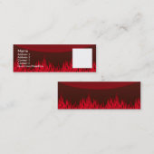Rote Flammen Mini Visitenkarte (Vorne/Hinten)