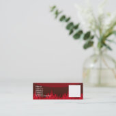 Rote Flammen Mini Visitenkarte (Stehend Vorderseite)