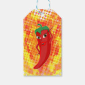 Rote Flammen mit Hot Pepper-Flammen Geschenkanhänger (Vorderseite)