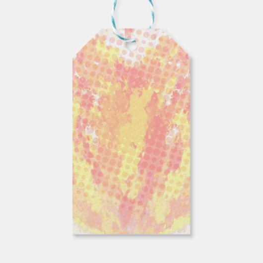 Rote Flammen mit Hot Pepper-Flammen Geschenkanhänger (Rückseite)