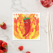 Rote Flammen mit Hot Pepper-Flammen Serviette (Beispiel)