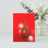 rote Flasche Postkarte (Stehend Vorderseite)
