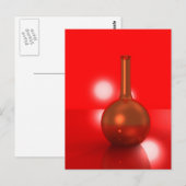 rote Flasche Postkarte (Vorne/Hinten)