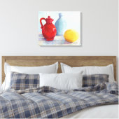 Rote Flasche Stillleben Ölmalerei Leinwanddruck  (Insitu (Schlafzimmer))