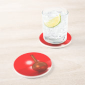 rote Flasche Untersetzer (Seite)