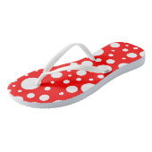 Rote Flecken Flip Flops Badesandalen (Schrägansicht)