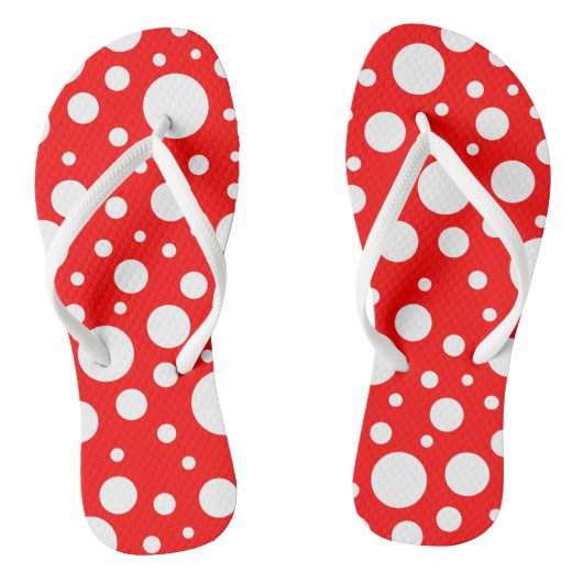 Rote Flecken Flip Flops Badesandalen (Fußbett)