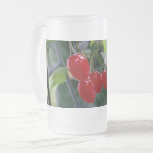 rote Flecken im Herbst Mattglas Bierglas (Vorderseite Links)