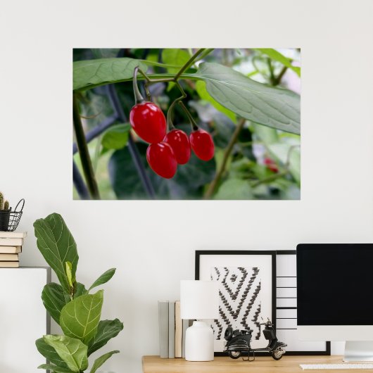 rote Flecken im Herbst Poster (Heimbüro)