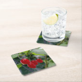 rote Flecken im Herbst Rechteckiger Pappuntersetzer (Vor Ort)