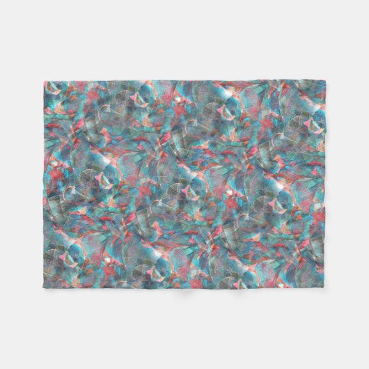 Rote Flecken mit Pfirsich und Zyanflecken an der s Fleecedecke (Vorderseite (Horizontal))