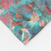 Rote Flecken mit Pfirsich und Zyanflecken an der s Fleecedecke (Ecke)