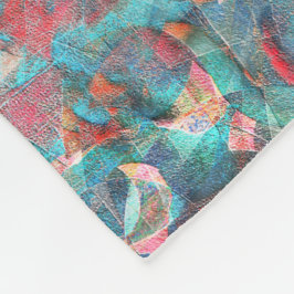 Rote Flecken mit Pfirsich und Zyanflecken an der s Fleecedecke