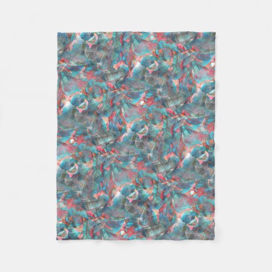 Rote Flecken mit Pfirsich und Zyanflecken an der s Fleecedecke (Vorderseite)