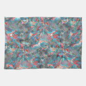 Rote Flecken mit Pfirsich und Zyanflecken an der s Geschirrtuch (Horizontal)