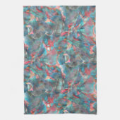 Rote Flecken mit Pfirsich und Zyanflecken an der s Geschirrtuch (Vertikal)