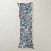 Rote Flecken mit Pfirsich und Zyanflecken an der s Seitenschläferkissen (Vorderseite Vertikal)