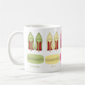 Rote Flecken Stilettos Schuhe, High Heels & Macaro Kaffeetasse (Links)