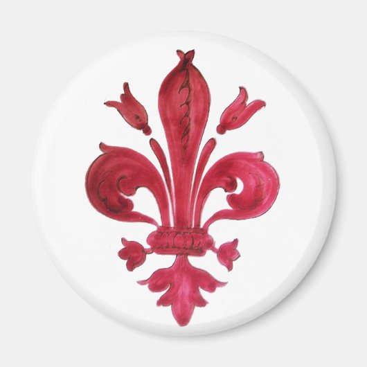 ROTE FLEUR DE LIS MAGNET (Vorne)