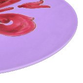 ROTE FLEUR DE LIS SCHNEIDEBRETT (Ecke)