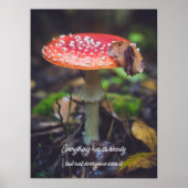 Rote Fliege Agaric Pilz im Wald Poster (Vorne)